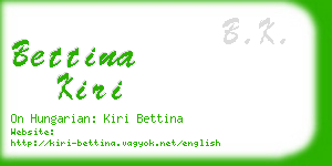 bettina kiri business card